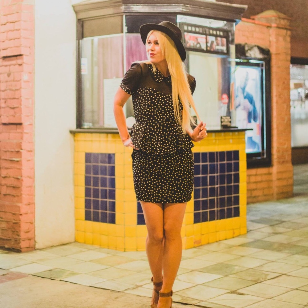 Vintage style polka dot dress